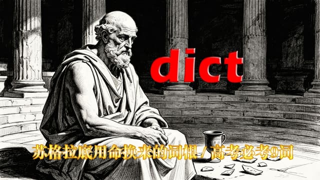 用苏格拉底受审记住 dict 词族，说、宣告、判决连成记忆链案例截图